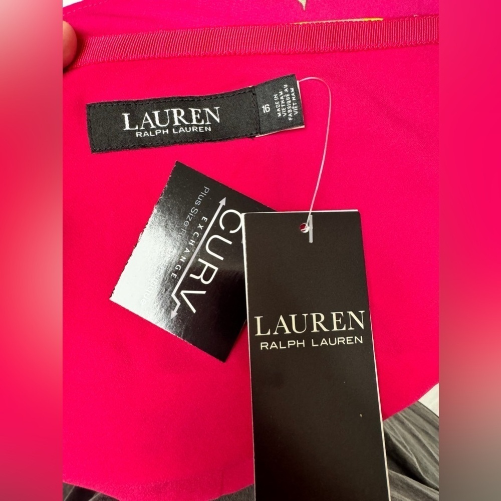 Ralph LaurenBLACK LABEL Pink Floral Georgette Skirt - New - Size 16 - Picture 3 of 3